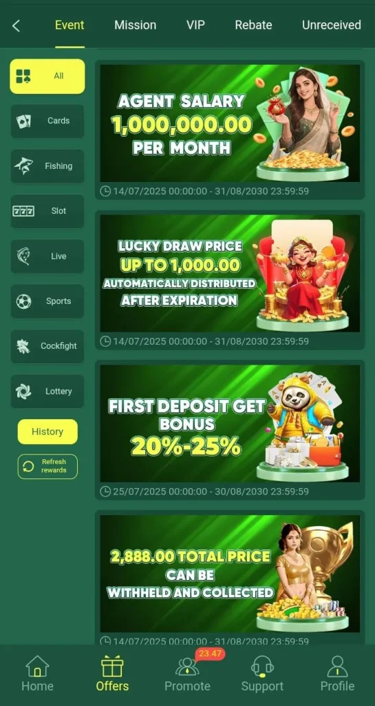 Golo 777 Game Download APK (Get 300 Bonus) For Android & iOS 8 Events and promotions