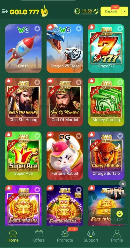 Golo 777 Game Download APK (Get 300 Bonus) For Android & iOS 7 Games in Golo777 App
